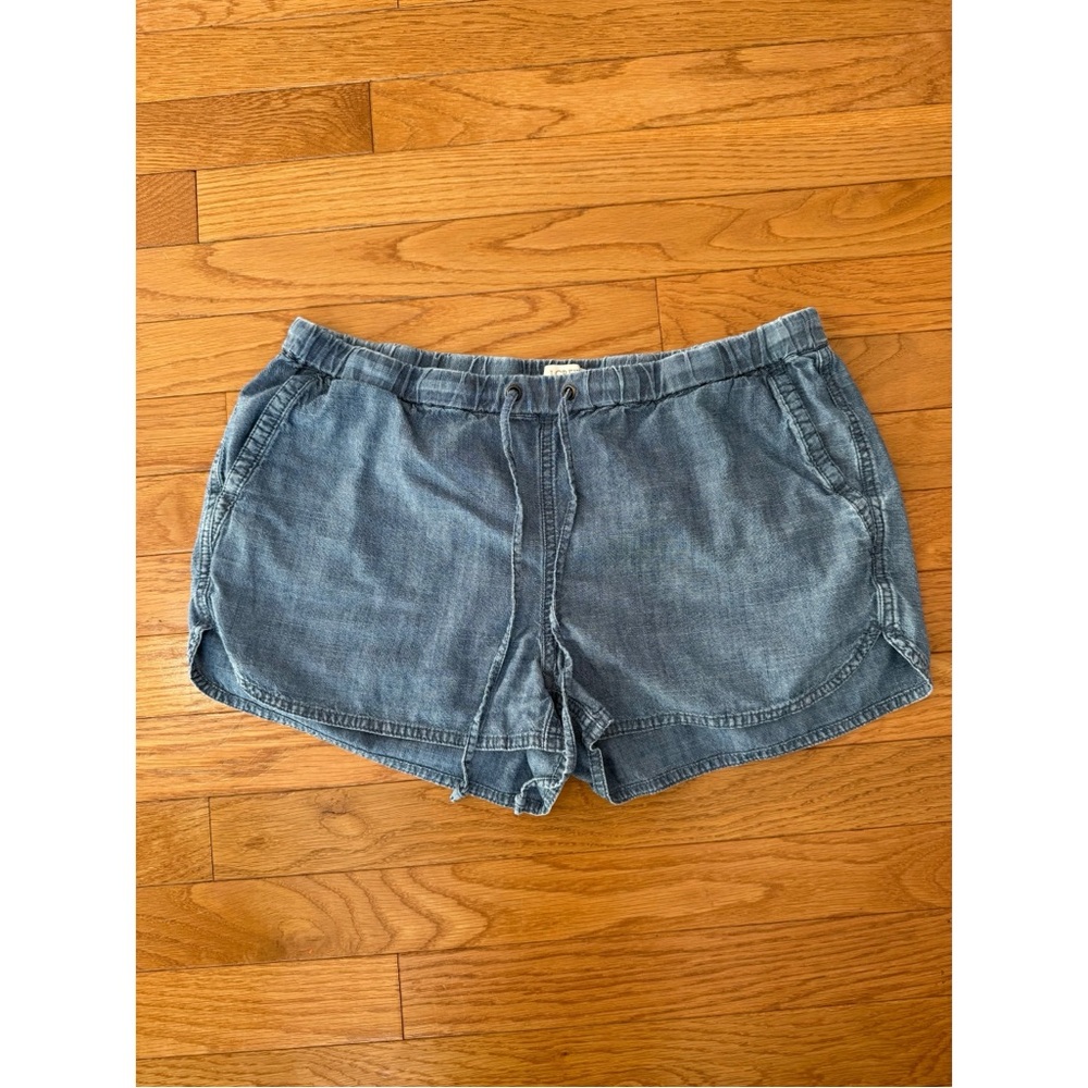 J Crew Blue Denim Drawstring Shorts